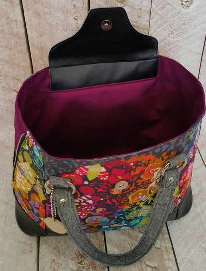 Harriet Expandable Tote Sewing Pattern  made by Melissa