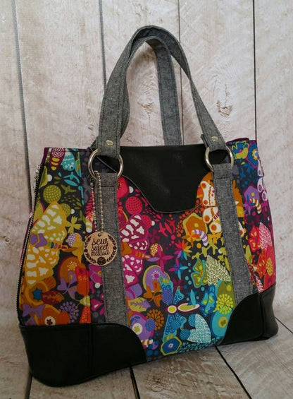 Harriet Expandable Tote Sewing Pattern  made by Melissa Magruder