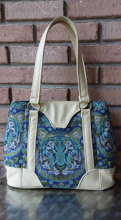 Harriet Expandable Tote Sewing Pattern  made by Sandra