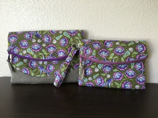Heidi Foldover Clutch & Wristlet Sewing Pattern  made by Brianne Matlage 2 sizes 