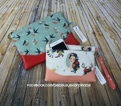 Heidi Foldover Clutch & Wristlet Sewing Pattern  made by Erin Morris