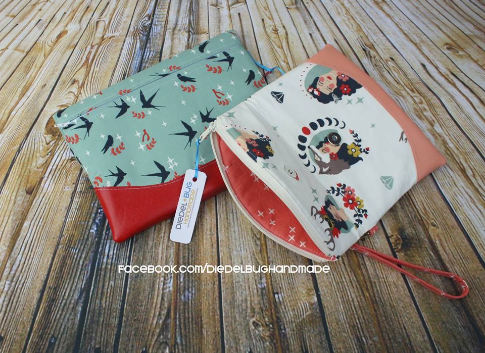 Heidi Foldover Clutch & Wristlet Sewing Pattern  made by Erin Morris 2 fabric 