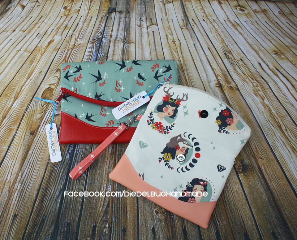 Heidi Foldover Clutch & Wristlet Sewing Pattern  made by Erin Morris  different sizes 