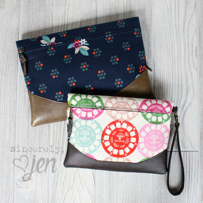 Heidi Foldover Clutch & Wristlet Sewing Pattern  made by Jennifer Greene