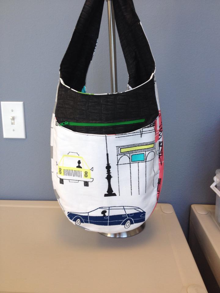 India Hobo Bag sewing pattern car fabric