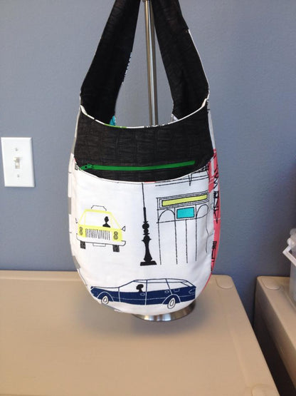 India Hobo Bag sewing pattern car fabric