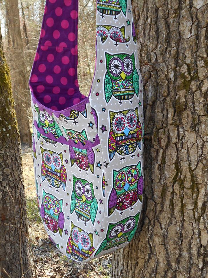 India Hobo Bag sewing pattern side view