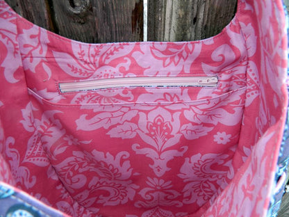 India Hobo Bag sewing pattern zipper view