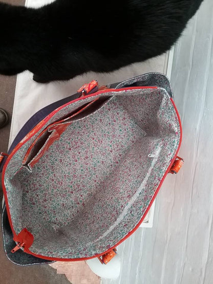 Inside of Annette Commuter made by Lynn Palmer from LBP Bespoke