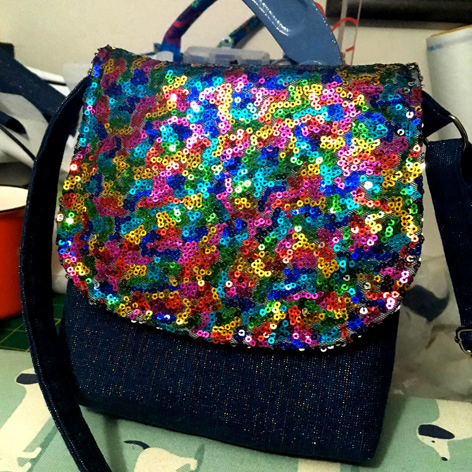 The Crossbody Bag PDF Sewing Pattern sequin bag 