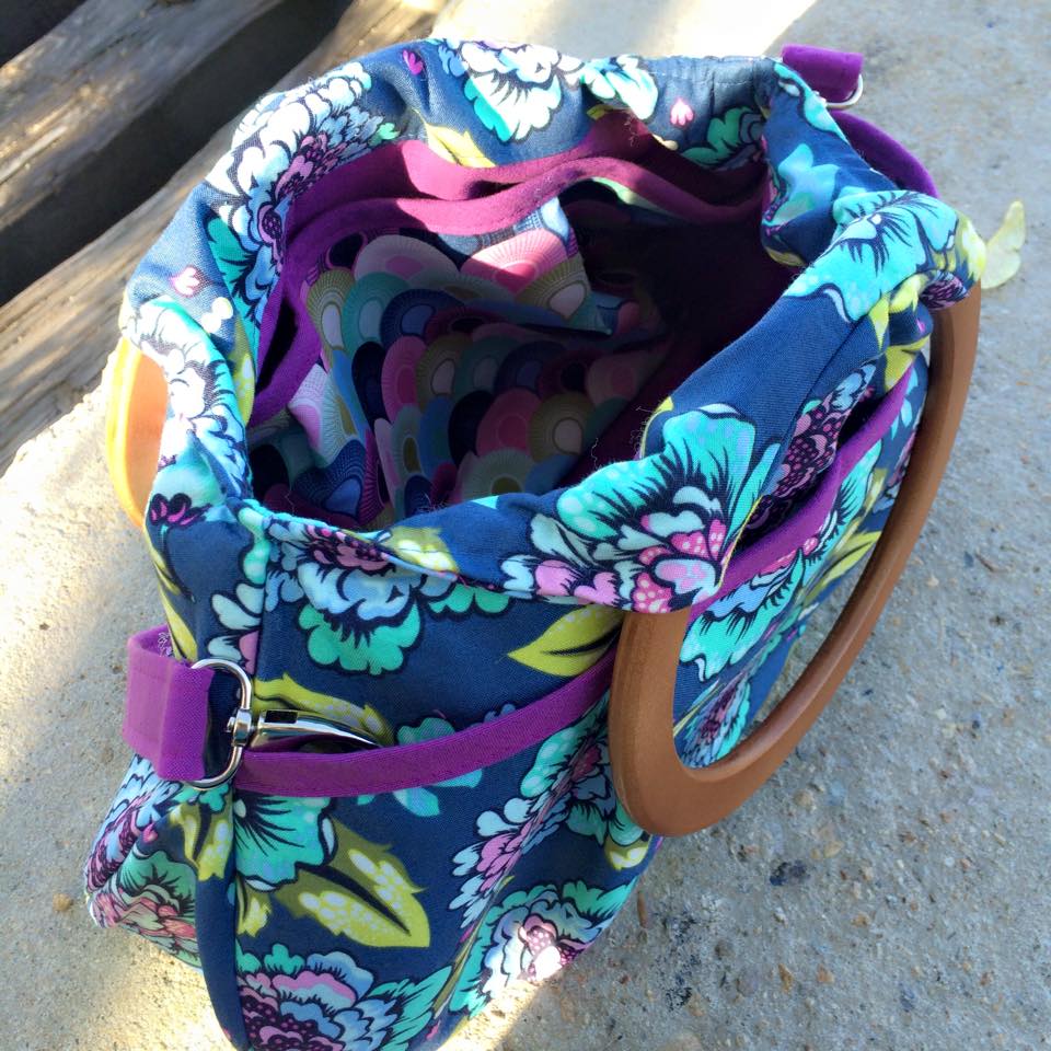 Julie Ring Top Handbag Sewing Pattern made by Jessica Daley interior view