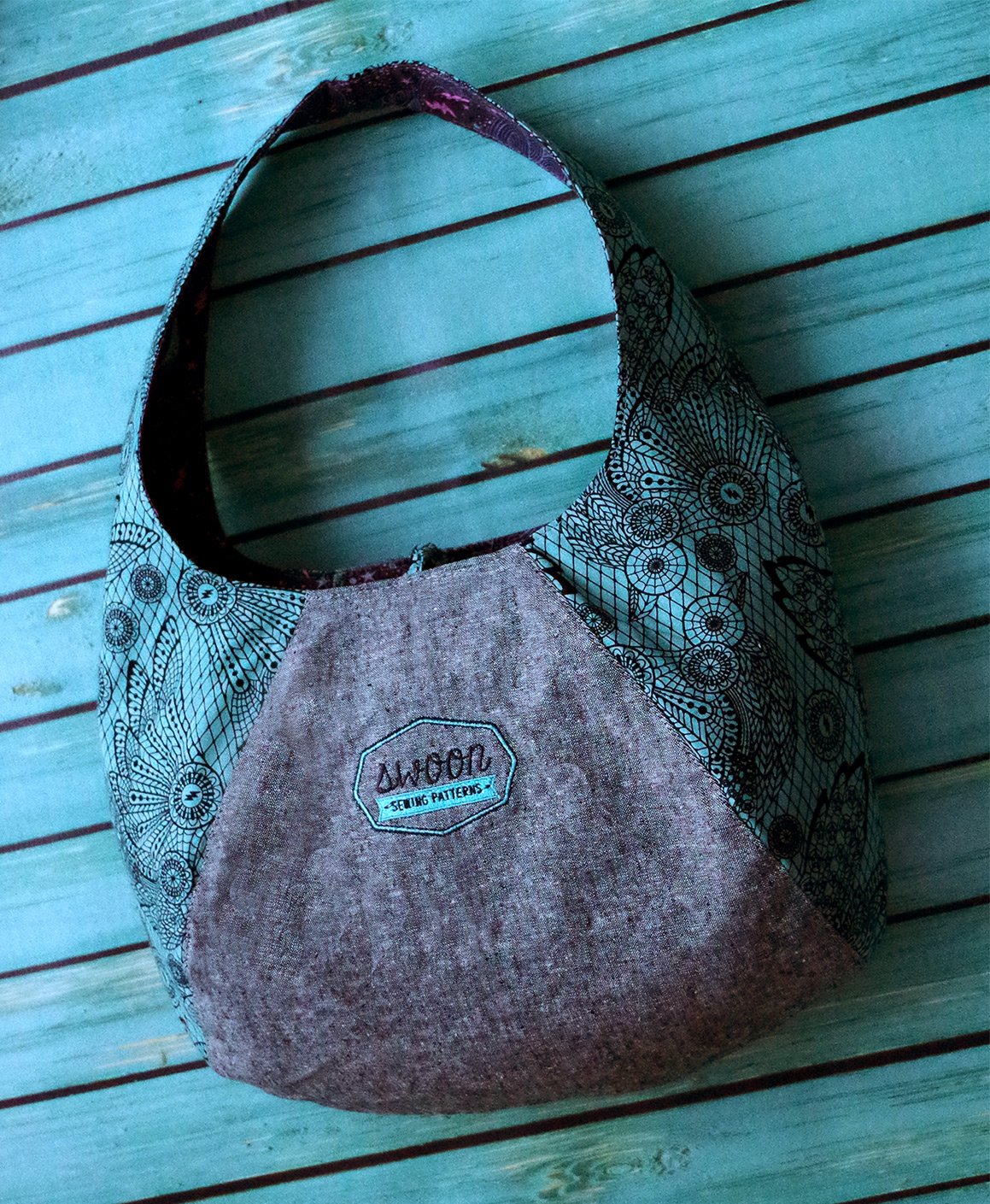 Laney Reversible Hobo sewing pattern  Swoon branded