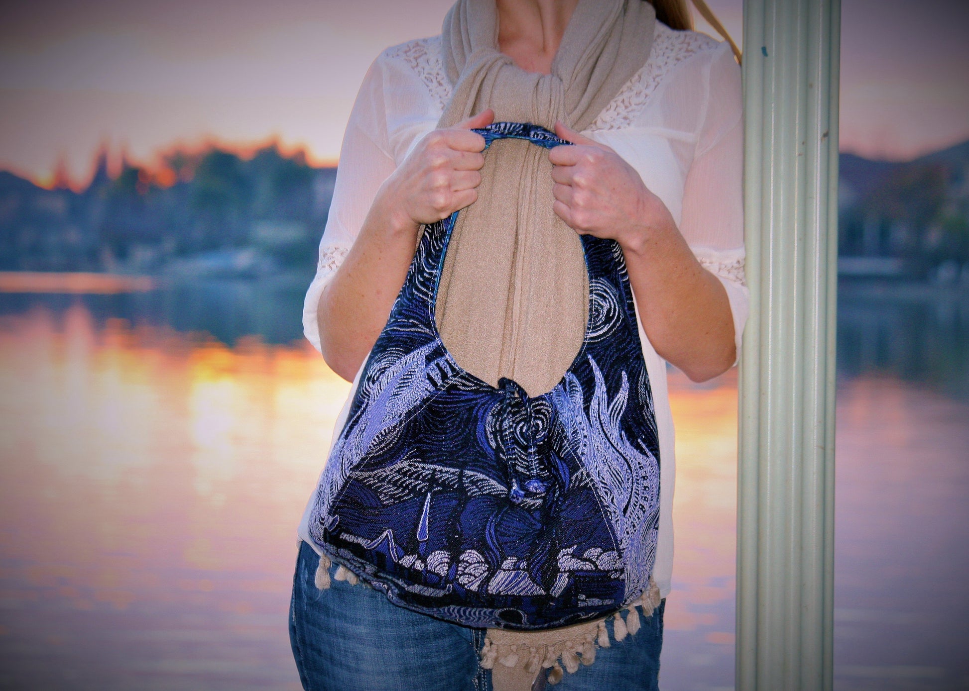 Laney Reversible Hobo sewing pattern  made by Holly Jakob front view