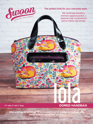 Lola Domed Handbag PDF Sewing Pattern  