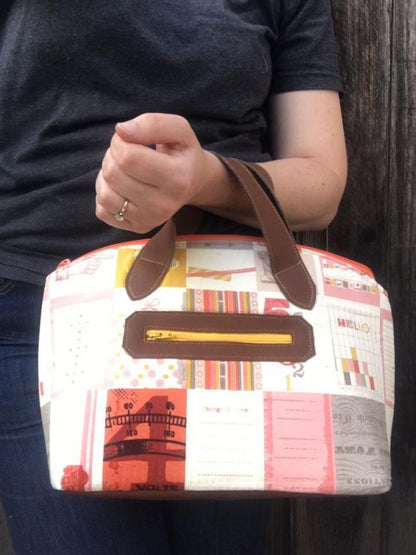 Lola Domed Handbag PDF Sewing Pattern Front View