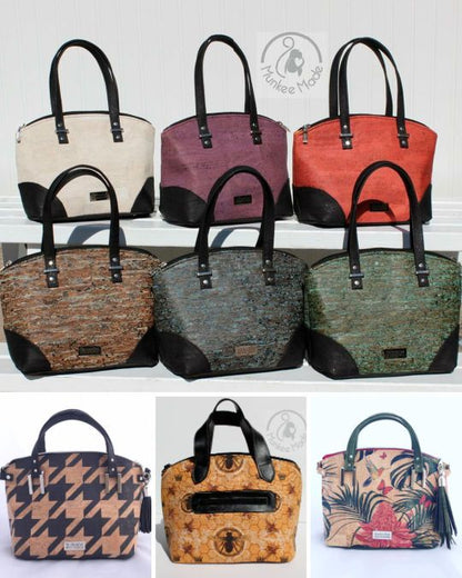 Lola Domed Handbag PDF Sewing Pattern Sheri Ferraro Munkee - made mm cork supply VARIOUS 