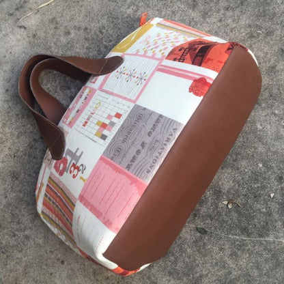 Lola Domed Handbag PDF Sewing Pattern bottom and side view