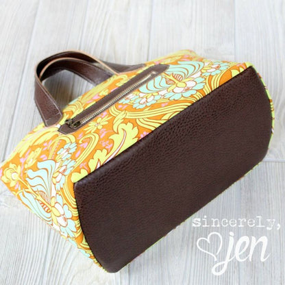 Lola Domed Handbag PDF Sewing Pattern bottom view