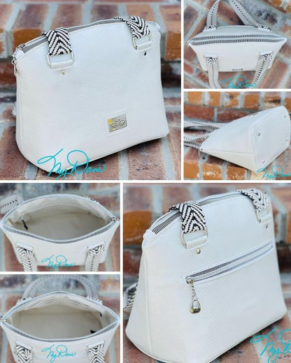 Lola Domed Handbag PDF Sewing Pattern made by Kimberly Cummings-mydanibags various views