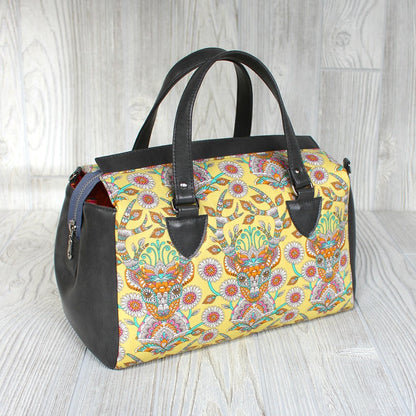 Louise Barrel Bag Sewing Pattern  made by Jennifer Greene