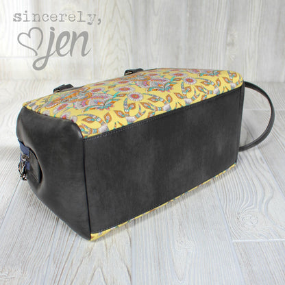 Louise Barrel Bag Sewing Pattern  made by Jennifer Greene bottom view