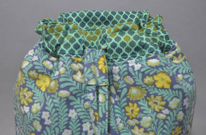 Lucy Backpack Sewing Pattern  made by Darcie Griffin - flora fabric