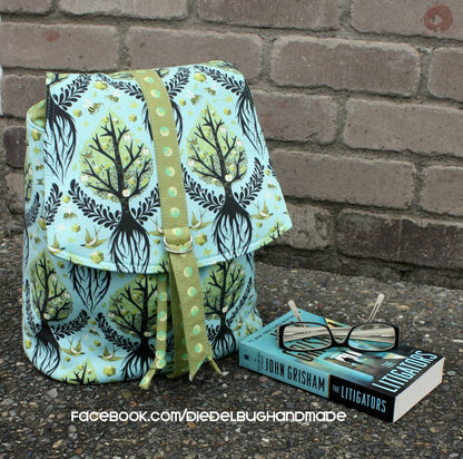 Lucy Backpack Sewing Pattern  made by Erin Morris - front view