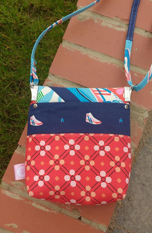 The Crossbody Bag PDF Sewing Pattern funky fabric for bag making 