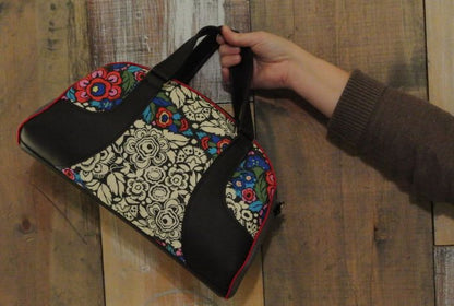 Maisie Bowler Handbag Sewing Pattern made by Heather side view