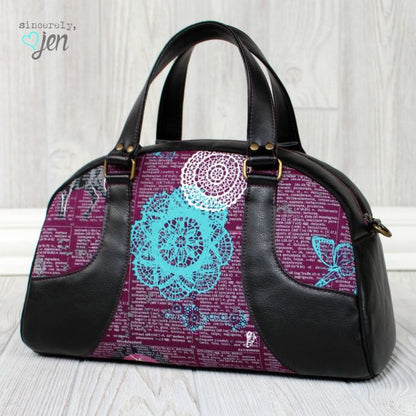 Maisie Bowler Handbag Sewing Pattern made by Jenny front view