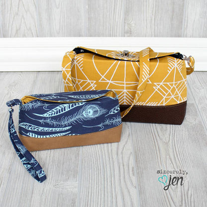 Marianne Clutch & Wristlet Sewing pattern made by Jennifer Greene
