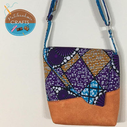 Sewing pattern for The Squiffy Sling bag - PDF pattern  made by Patch and Mix crafts from the Mrs H design 