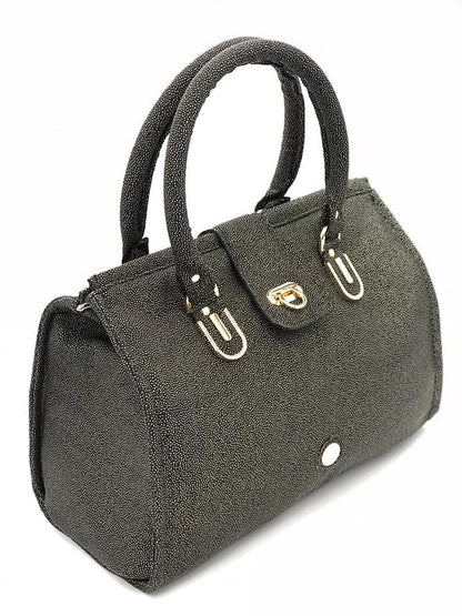 Nora Doctor Bag Sewing Pattern  Chanova Alcala Mabry Novas Knits grey fabric