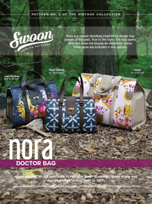 Nora Doctor Bag Sewing Pattern  front cover page 