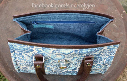 Nora Doctor Bag Sewing Pattern  interior view