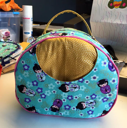 Olive Vanity Bag Sewing Pattern  made by Heidi Versmissen