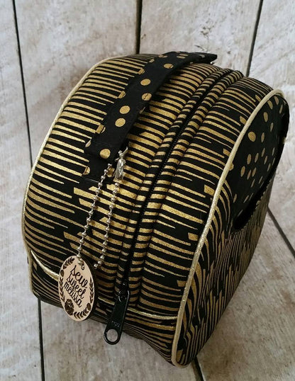 Olive Vanity Bag Sewing Pattern  made by Melissa Magruder top view