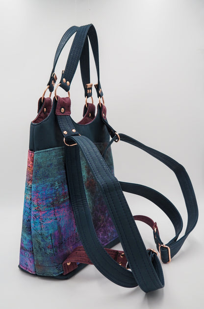 Studio Backpack PDF Sewing Pattern side view of a make by Chanova 