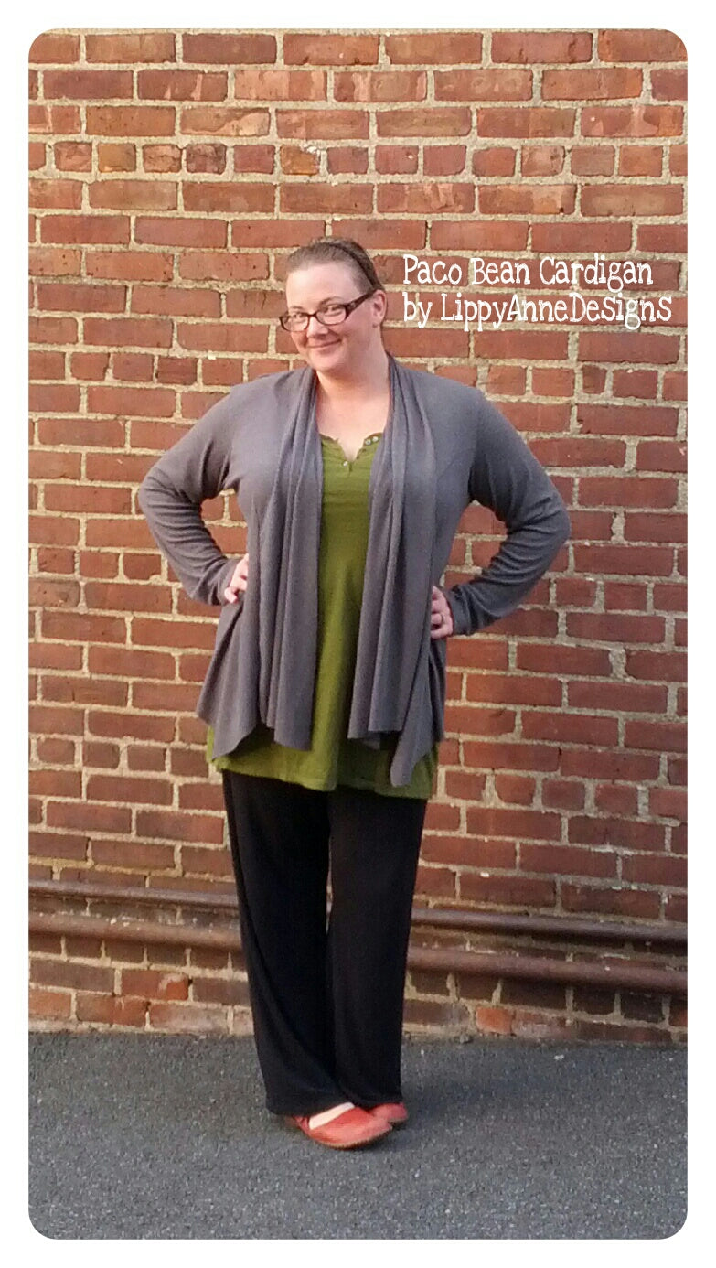 Paco Bean Scarf Neck Cardigan Sewing Pattern 