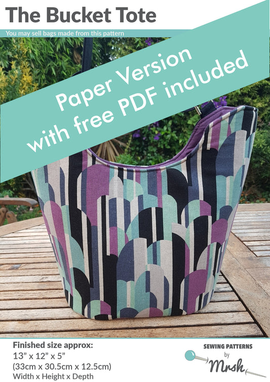 Bucket Tote Paper Sewing Pattern