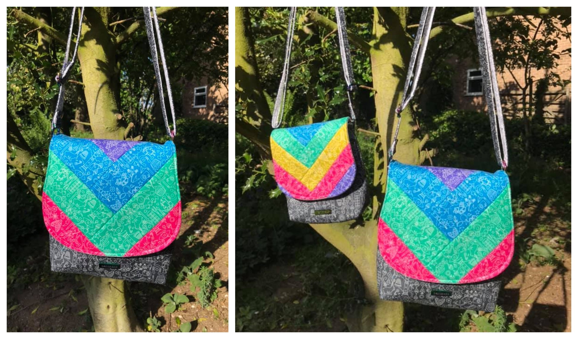 The Crossbody Bag PDF Sewing Pattern 
x3 bags 