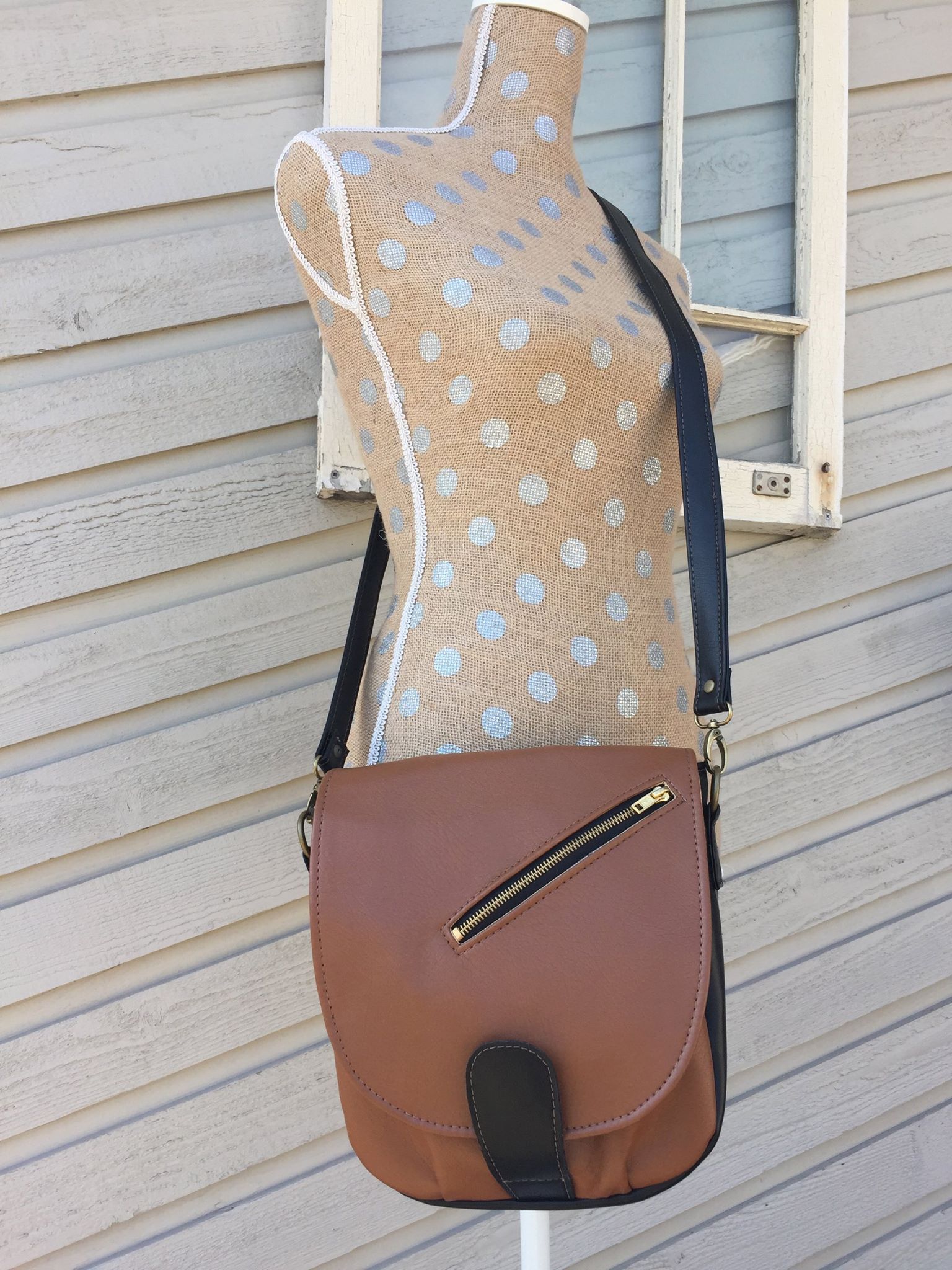 Sandra Saddle Bag Sewing Pattern made by Connie Tkach