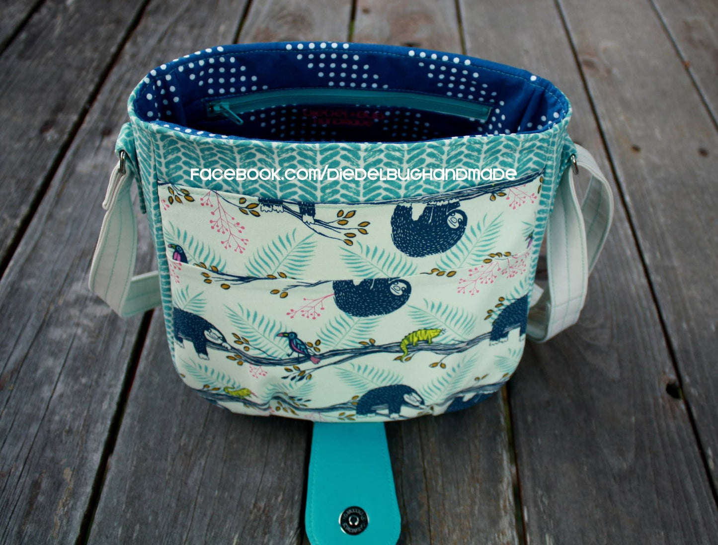 Sandra Saddle Bag Sewing Pattern made by Erin Morris, Diedel Bug Handmade 