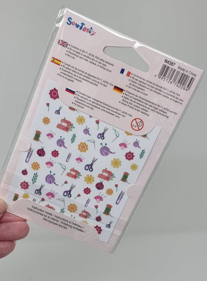 Sew Fun Nail Decal Nail Stickers Back