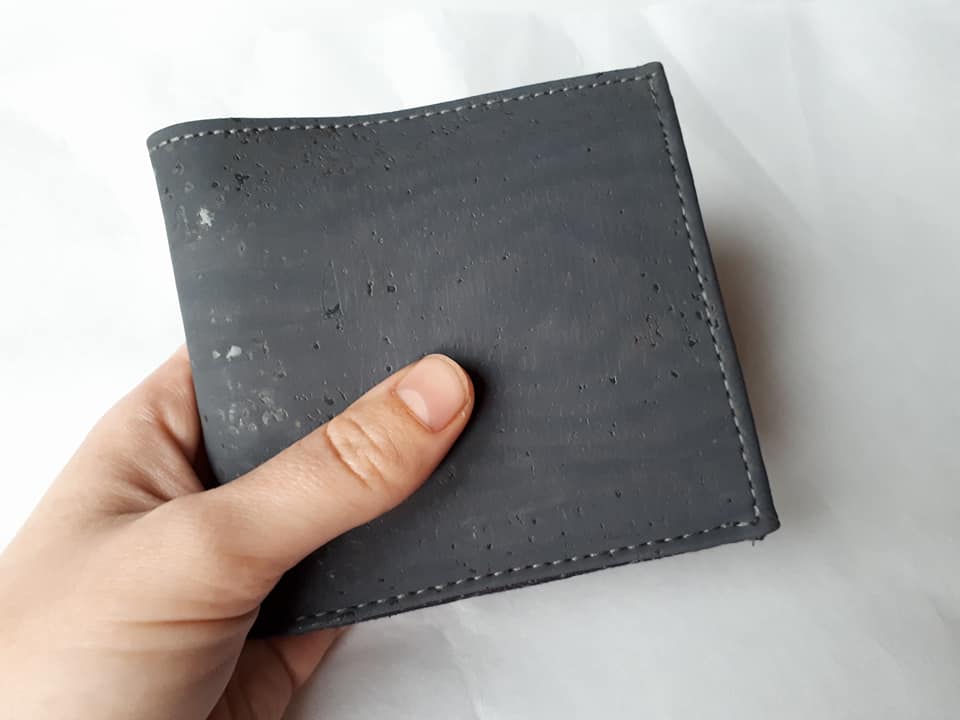 Sewing pattern by Mrs H The Gentlemans Wallet Grey leather effect