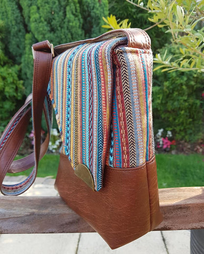 Sewing pattern for The Squiffy Sling bag - PDF pattern  (Aztek fabric)