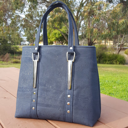Sewing pattern for the Jangles Anchor Bag. Pattern by Mrs H  - Blue fabric