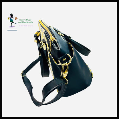 Side view of the Annette, made by Brandy from Bean's Bags & Handicrafts