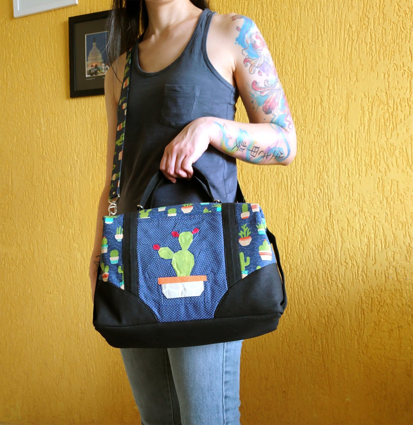  Sierra Zip Top Handbag Sewing Pattern  made by Camila Mayumi