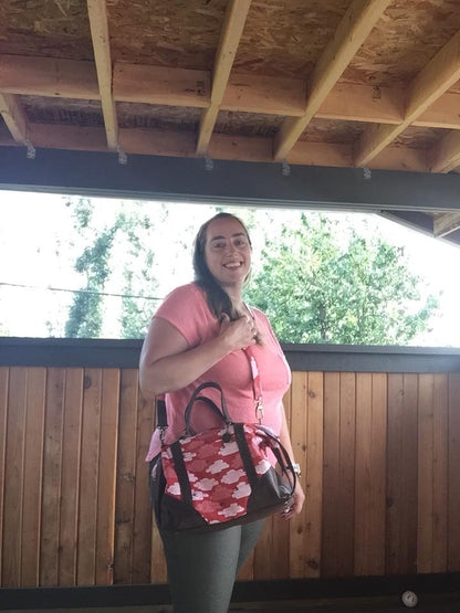  Sierra Zip Top Handbag Sewing Pattern  made by Reece Montgomery modelled